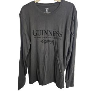 Lucky Brand Shirt Men L Gray Guinness LS Crewneck Tshirt Tee Shirt Lightweight